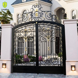 Cổng Sắt Mỹ Thuật 2 Cánh Hoa Văn Cổ Điển