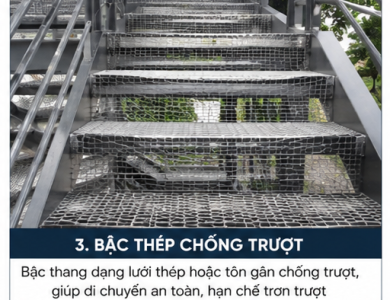 Cầu Thang Thoát Hiểm Ngoài Trời Bằng Sắt – An Toàn, Chắc Chắn
