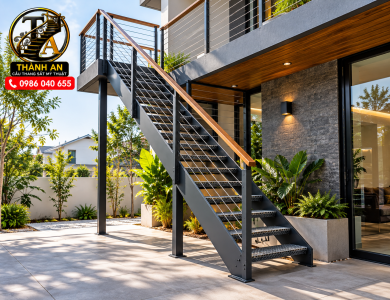 5 Mẫu Cầu Thang Sắt Ngoài Trời Đẹp, Bền Chắc, Hiện Đại – Thành An