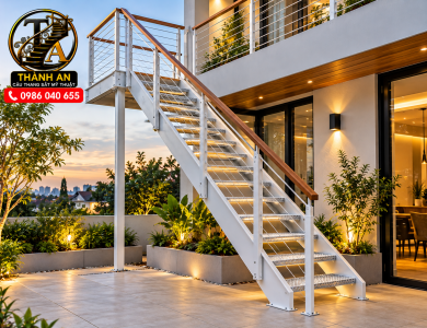 5 Mẫu Cầu Thang Sắt Ngoài Trời Đẹp, Bền Chắc, Hiện Đại – Thành An